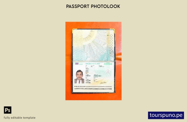 listo para imprimir plantilla de aspecto fotográfico del pase de Bielorrusia (pr